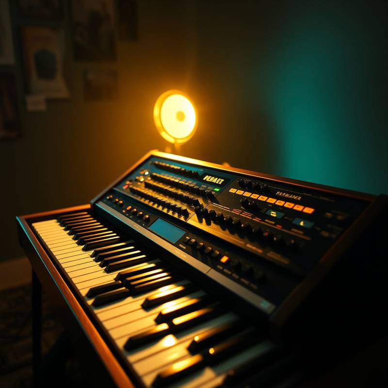 Billede af en vintage synthesizer