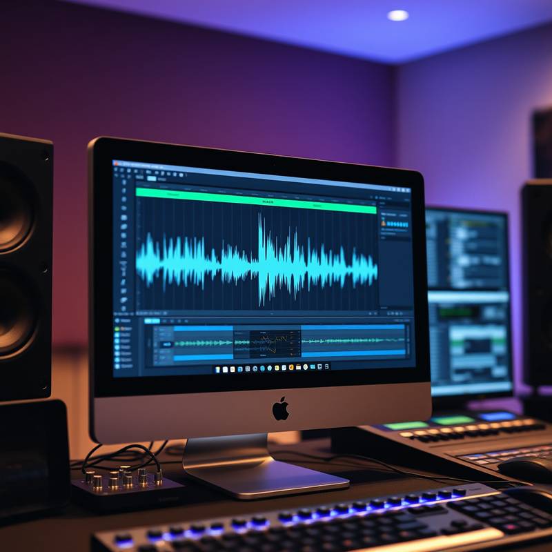 Billede af mastering processen på en computer
